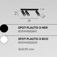 Plafoniera SPOT-PLAUTO-3-NER