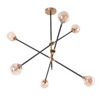 Lustra SOLEN 6 BK/GO AZ4700