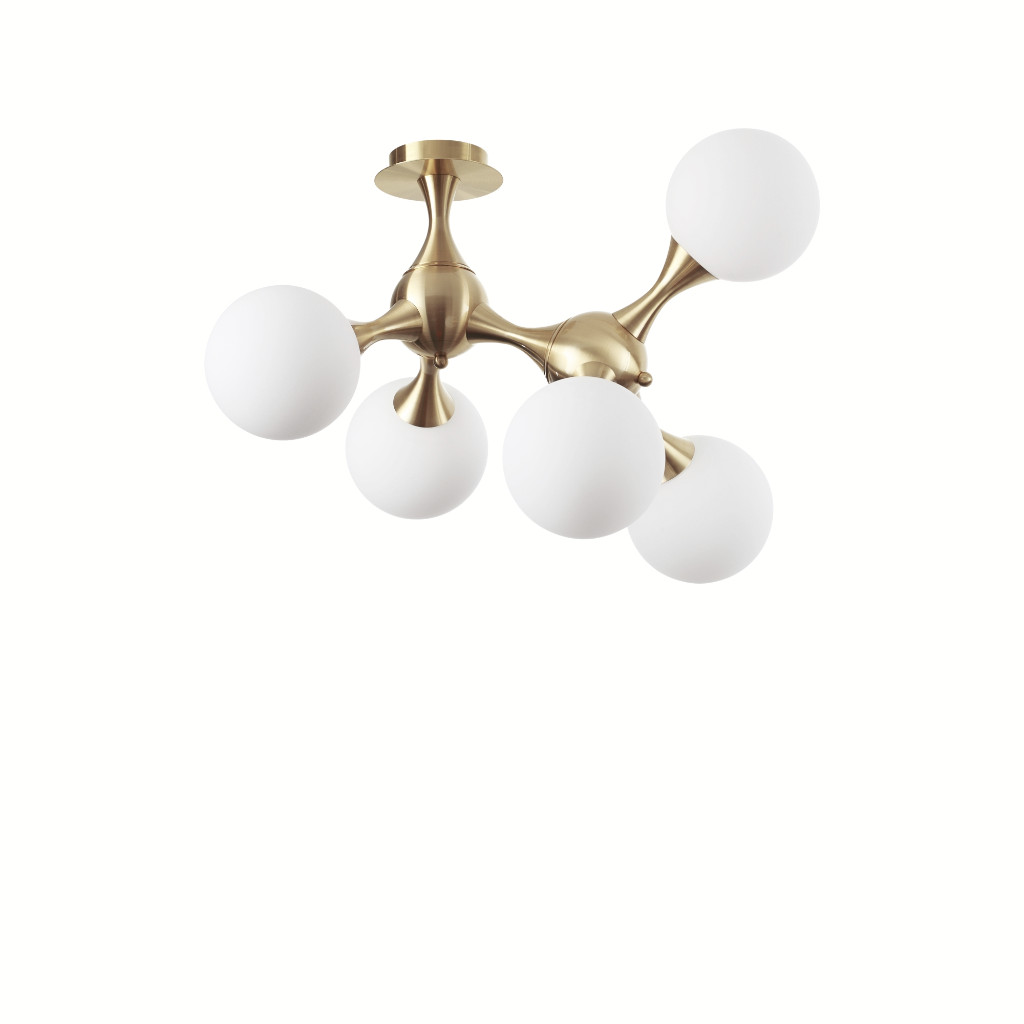 Lustra NODI PL5 OTTONE SATINATO 241050