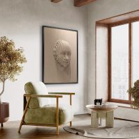 Tablou BEIGE FACE 302050 / BAS-RELIEF