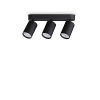 Plafoniera DYNAMITE PL3 LINEAR NERO 371252