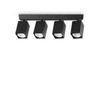 Plafoniera DYNAMITE PL4 LINEAR SQUARE NERO 371368