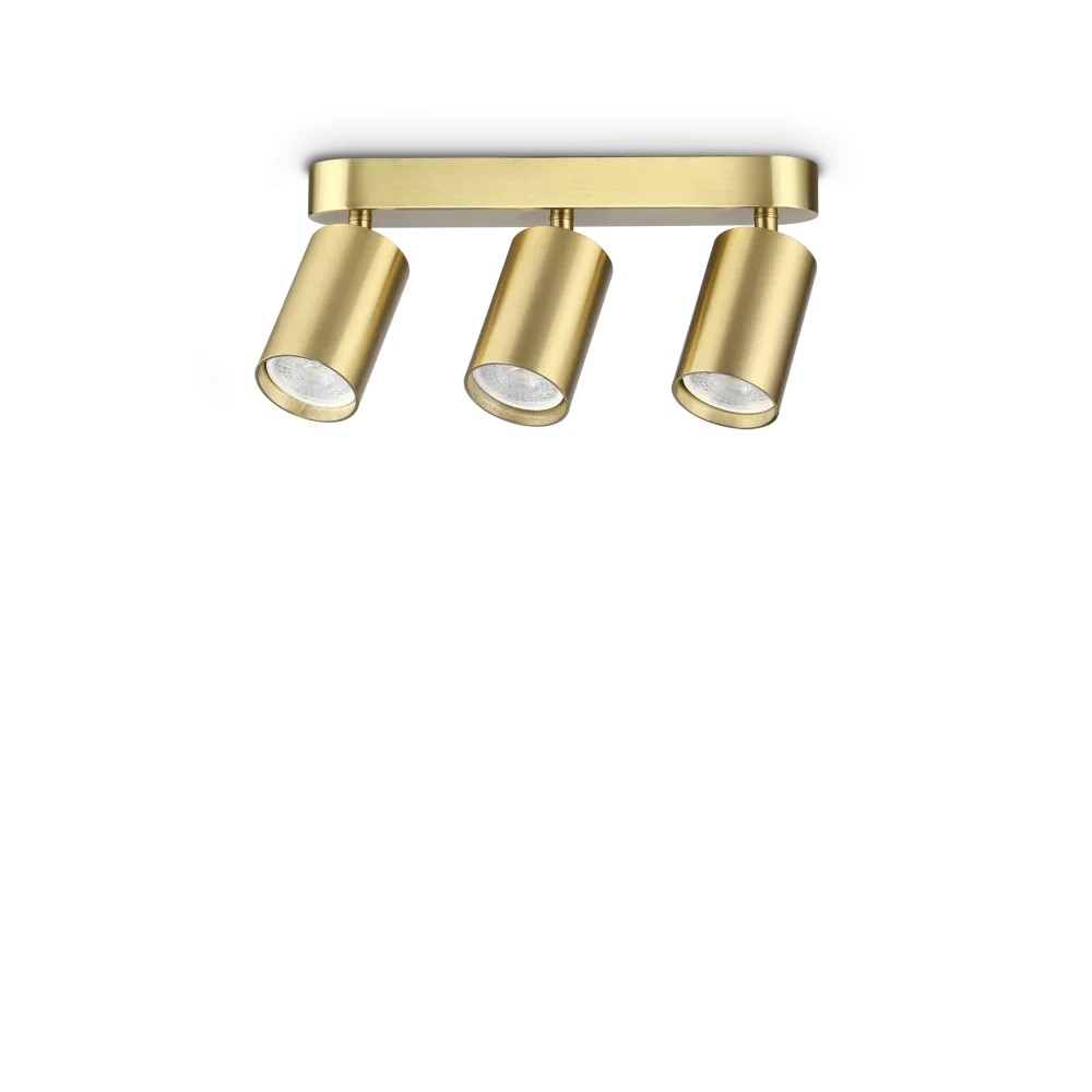Plafoniera DYNAMITE PL3 LINEAR OTTONE 371269