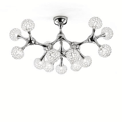 Lustra NODI CRYSTAL PL15 CROMO 093512